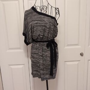 Elegant Black and Gray Women's Dress
